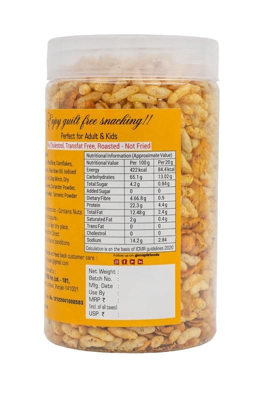 MAPIK Roasted Namkeen Desi Masala | No Onion No Garlic | Roasted-Not Fried | Protein Rich Tea Time Mixture | No Palm Oil | No Preservatives | Healthy Snack 540 g (Pack of 4) — image 2