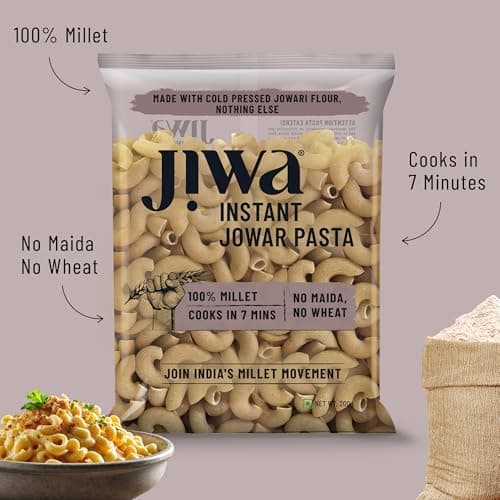 Jiwa Instant Jowar Macaroni Pasta | 200 G | Cooks in 7 Minutes | Ready to Cook | 100% Millet | No Maida, No Atta | Gluten Free — image 6