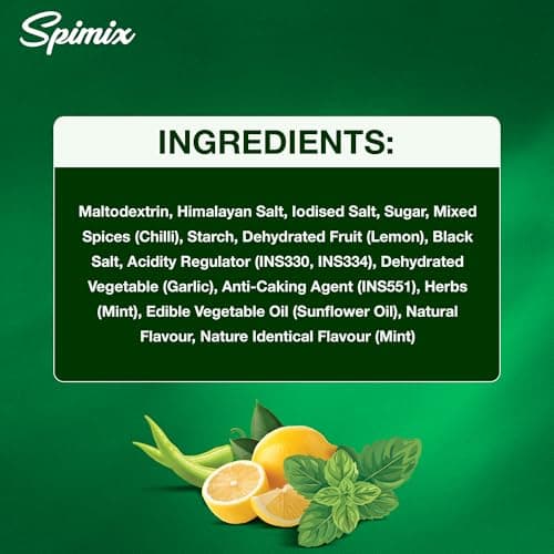 SPIMIX Nimbu Mirch Pudhina Seasoning | Tangy & Spicy Masala | 120g | Sprinkle on Chaat, Salads & Raita | For Grilled Fish, Lemon Chicken & Eggs | Himalayan Pink Salt | US FDA Approved — image 3