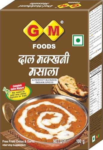GM Foods Dal Makhani Masala 100g (Pack of 5) | Authentic Indian Style Spice Mix | Rich & Creamy Flavour | No Onion & Garlic | Easy to Cook | Ready to Use Masala for Restaurant-Style Dal at Home — image 2