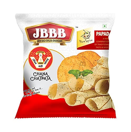 JBBB Chana Chatpata Plain Indian Papad Traditional Homemade Crispy Tasty Papadd For Daily Eating, Easy Digestive Snack- 400 gm