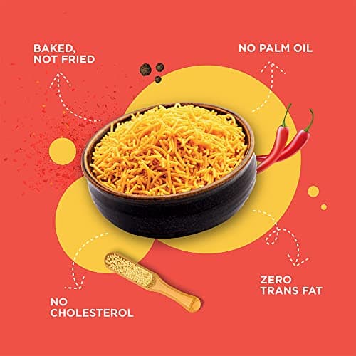 Open Secret Namkeen | 175g | Bhujia, Namkeen Snacks, Bhujia Sev, Healthy Snacks, Unjunked, Baked Not Fried, No Palm Oil, Zero Trans Fat, No Cholesterol (Pack of 1) — image 6