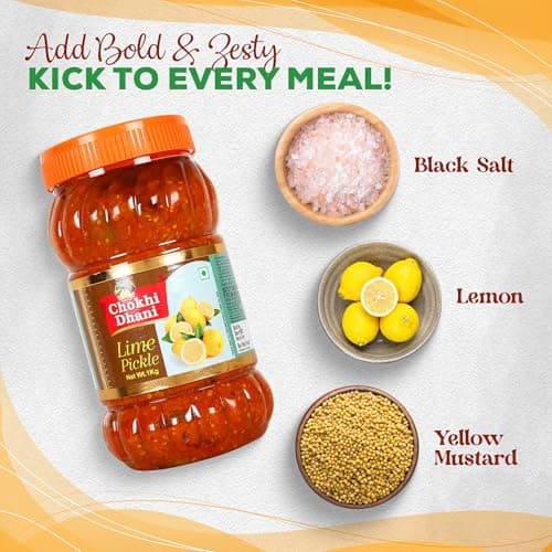 Chokhi Dhani Lime Pickle Pack of 2 (1kg Each) | Nimbu Achar | Oil Free Lemon Pickle | No Onion No Garlic | Tangy & Spicy Indian Pickle | Homemade Style — image 5