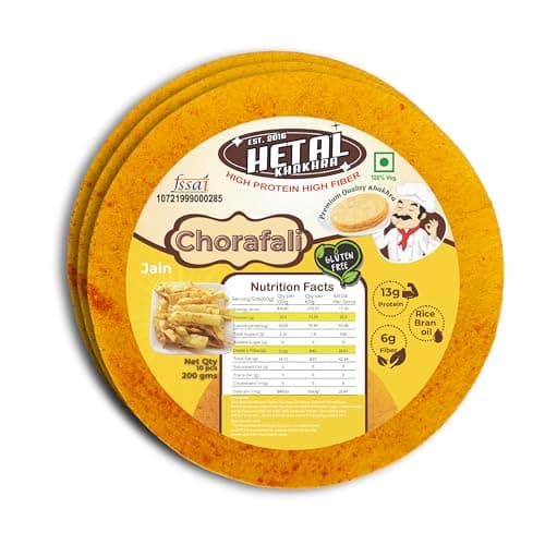 Chorafali Khakhra JAIN, Gluten Free, High Protein, Ready to Eat Snack, 200g, Pack of 2 — image 8
