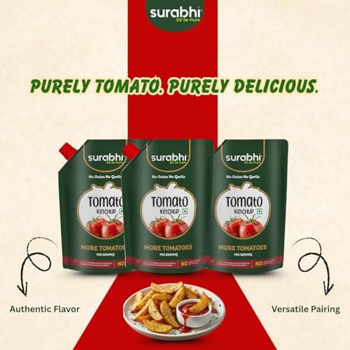 Surabhi -Tomato Ketchup No Onion No Garlic (NONG) - 400 g (Pack of 3) — image 5