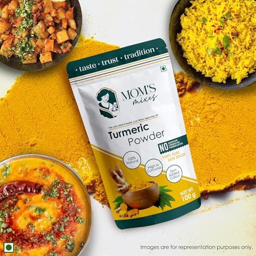 Mom’s Mixes Turmeric Powder (Haldi) | High Curcumin | Pure & Natural | No Preservatives | No Onion No Garlic (Jain Friendly) | Meghalaya Haldi | 100g — image 8