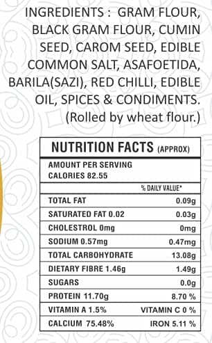 JBBB Chana Chatpata Plain Indian Papad Traditional Homemade Crispy Tasty Papadd For Daily Eating, Easy Digestive Snack- 400 gm — image 5