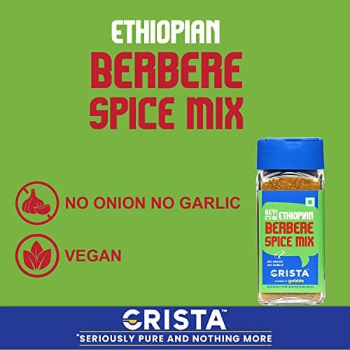 CRISTA Ethiopian Berbere Spice Mix | Vegetable Curry Masala | Vegan | No Onion | No Garlic | Zero added Colours, Fillers, Additives & Preservatives | 50 gms — image 4