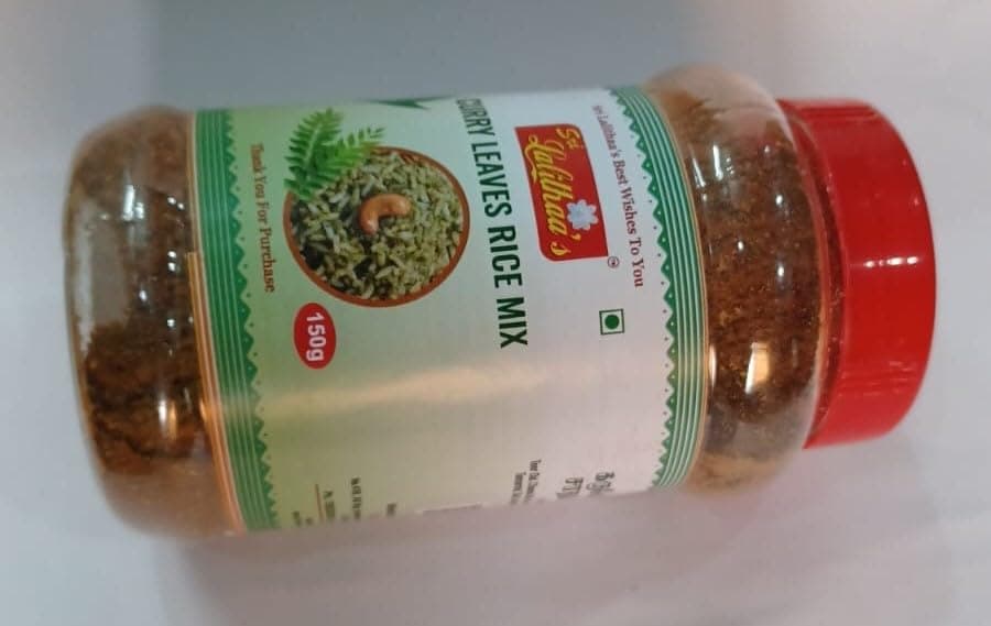 Sri Lalithaa’s Curry Leaves Rice Mix Powder – Karuveppilai / Karivepaku Annam Podi – 150g | Authentic South Indian Taste, No Artificial Flavors, No Onion & Garlic — image 3