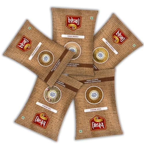 Bhoj Masale Chai, Chaas, Chaat, Paratha And Panipuri Masala Powder Combo Pack 100GM Each | Top Up Masale For Kitchen. No Colour No Preservatives No Onion No Garlic (Jain Masala) — image 5