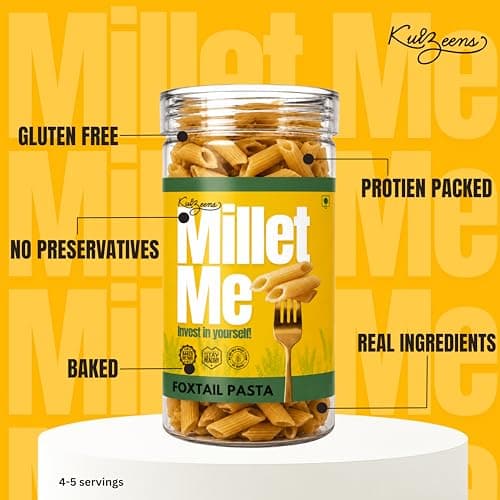 Millet Me By Kuizeens Foxtail Millet Pasta - 230g | Gluten Free | Low-carb Diets | Low-carb Diets | Easy-to-make | Rich In Nutrients | No Msg | No Preservatives | Instant Pasta | Jain | No Onion & Garlic — image 6