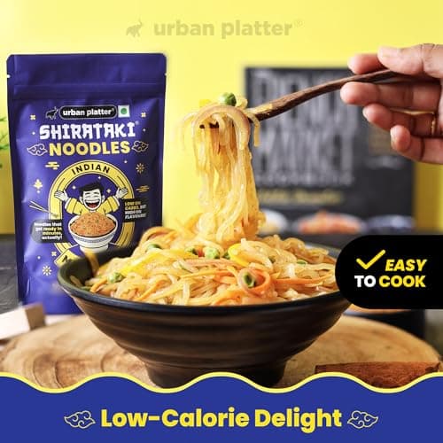 Urban Platter Indian Mast Masala Shirataki Noodles, 279g (Konjac Noodle | Keto-friendly, Low-Carb, Fat-free | Zesty Indian Masala | Ready in Minutes) — image 4