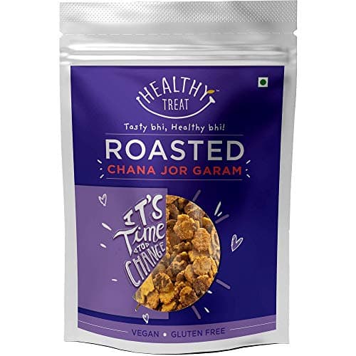 Healthy Treat Roasted Chana Jor Garam 150 gm | Healthy, Roasted Oil-Free Namkeen | Ready-to-eat | Healthy Snacks | Low in calories | Protein-Rich Snack | Roast Beaten Chana Snack | Gluten Free