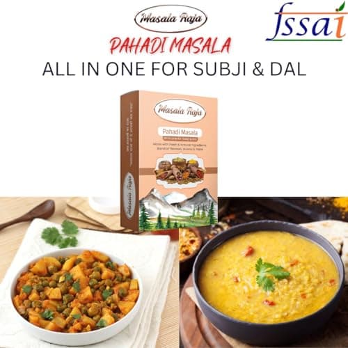 Masala Raja Pahadi Masala 100g for Sabji & Dal, (No Onion, No Garlic) Blended Spice for Authentic Taste and Colour, Made With 100% Natural Ingredients Of Mountains — image 4