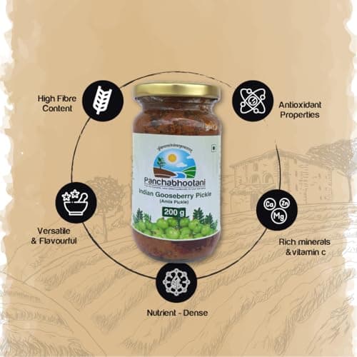 Panchabhootani Indian Gooseberry Pickle 200g | Amla Pickle/Awla Pickle with Masala | Tangy & Salty | Preservatives Free | Less Oil | Fresh & Homemade | Traditional Recipe — image 5