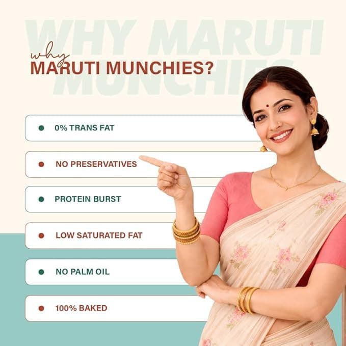 Maruti Munchies Jowar Plain Khakhra| Fresh Gujarati Healthy Snack | Crispy & Flavourful Jowar Plain Papad Style | No Palm Oil | High Protein | Ready to Eat Namkeen 180 Grams — image 5