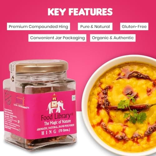 Food Library The Magic Of Nature Premium Compounded Hing | Heeng | Asafoetida – 75g Jar – Authentic Taste | Aroma & Pure Flavor | Organic Pure Kadak Heeng | Gluten-Free & No Additives | No Preservatives or Artificial Colors . — image 3
