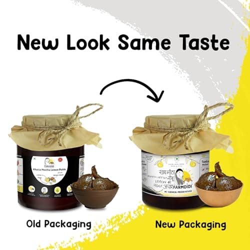 FarmDidi Lemon Pickle 1 Kg in Fresh | Indian Homemade Nimbu ka Achar with No Onion & Garlic | Sweet & Sour Oil-Free Pickle | Traditional Grandma-Style Recipe | Organically Processed — image 3