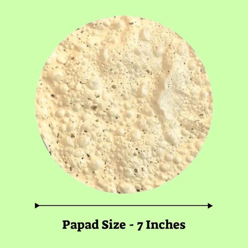 Marwar Special Moong Dal Papad 800gm Pack Of 2 (400gm Each) Rajasthani Flavor Medium Spicy Handmade Pappadam | Zipper Pack Appadam | Size: 7Inch, Contains 56-60 Papads | Perfect Snack or Meal Side — image 6