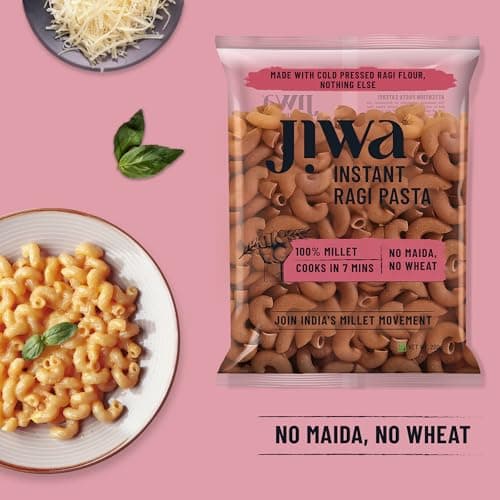 Jiwa Instant Ragi Macaroni Pasta | 200 G | Cooks In 7 Minutes | Ready To Cook | 100% Millet | No Maida, No Atta | Gluten Free — image 4