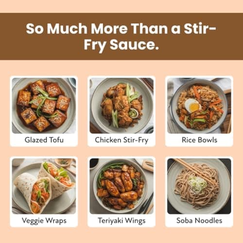 Gusto Foods Teriyaki Sauce (340g), Premium Japanese Style Teriyaki Sauce, Perfect for Marination, Stir Fry, Glazing, Balanced Vegan Sweet & Sour Zingy Dipping Sauce with Umami and Sesame Flavors — image 5