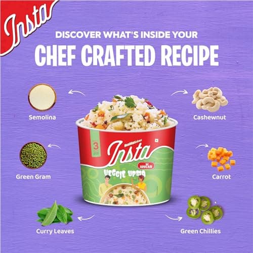 Insta Ahaar Ready To Eat Upma, Cuppa 80g Pack of 1 — image 5