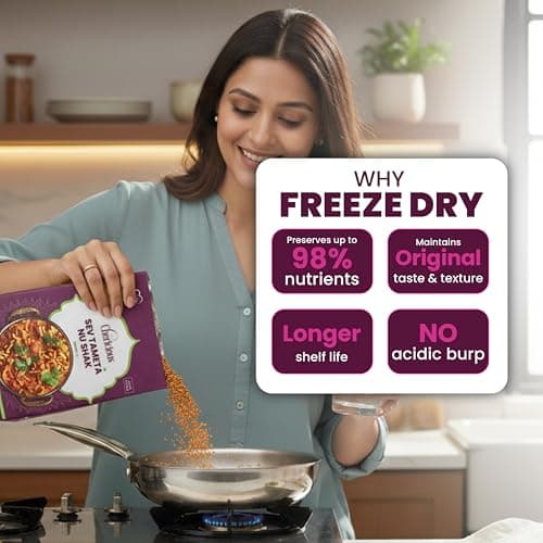 Chericious Ready to Eat Jain Sev Tameta Nu Shaak | Freeze Dried-300 gm | Indian Style Sabji | Quick Heat & Eat | No Chemicals, No Preservatives (Sev Tameta nu Shaak) — image 7