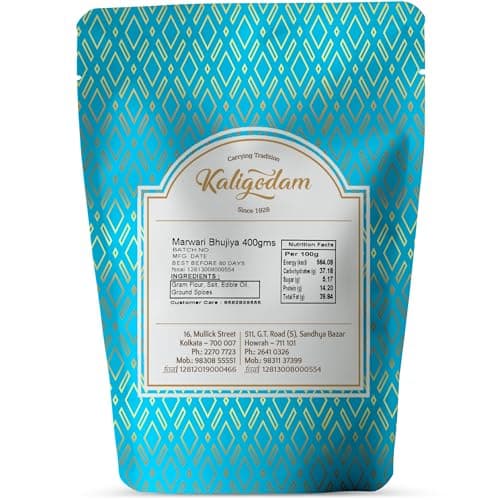 Kaligodam Marwari Bhujia 400g – Authentic Rajasthani Namkeen | Spicy & Crunchy Snack | Made with Cold-Grinded Besan & Spices | No Onion, No Garlic | Ready to Eat | Vegetarian — image 8