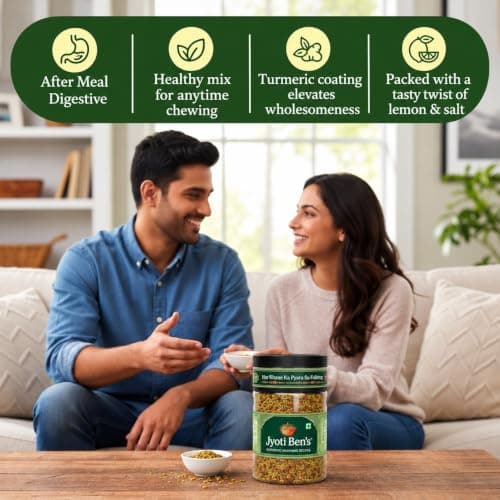 Jyoti Ben's Mukhwas - Roasted Fennel Seeds (Saunf) With Dhana Daal, 1 Count - 200 Gm — image 4