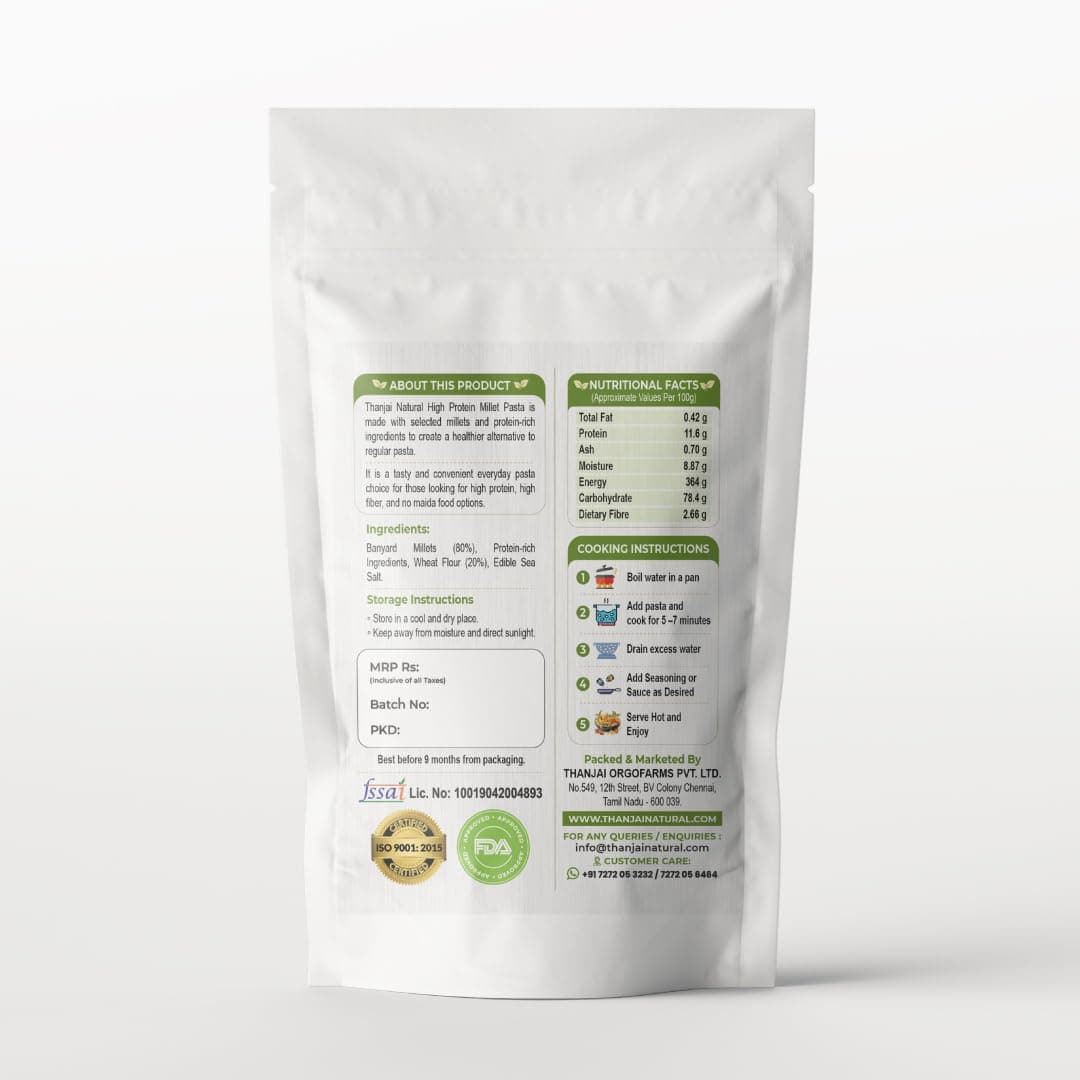 Thanjai Natural Millet Noodles 180 Grams X 4 Varities (720 Grams) of Homemade Natural Banyard | Wheat | Little and Multi Millets Noodles(No Preservatives, No Maida, No Artificial Extract) — image 3