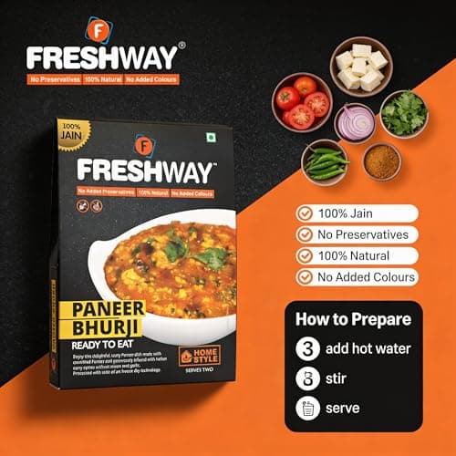 Freshway Pack Of 2 (Jain Paneer Bhurji + Jain Paneer Bhurji) Ready To Eat Freeze Dried With No Added Preservative & Colors — image 6