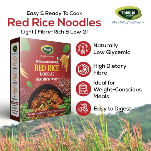 Thanjai Natural Red Rice Millet Noodles 180 Grams X 5 (900 Grams) of Homemade Natural Millet Noodles(No Preservatives, No Chemicals, No Artificial Extract) — image 6