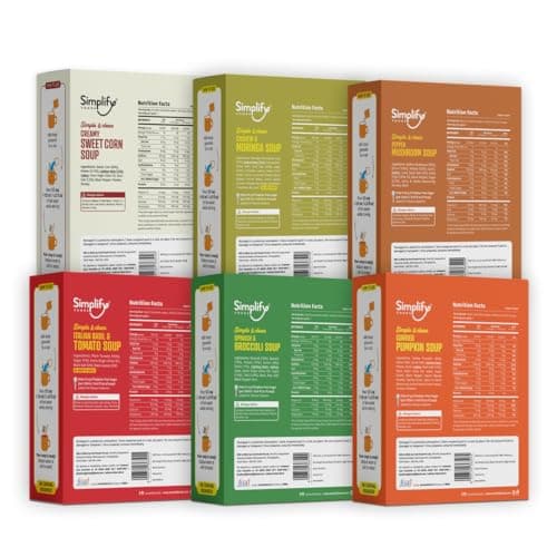 Simplify Foods Instant Soup | Soup-er 6 Pack | 6 Soups-12 Single-Serve Sachets (Each Makes ~125 ml) | Made with Real Ingredients | Just Add Hot Water | Office-Friendly | On-The-Go| Clean Label | 0% Additives or Preservatives — image 5