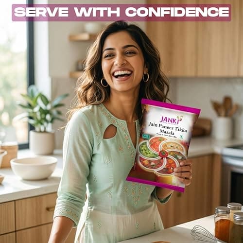 Janki Jain Paneer Tikka Masala - Pack of 7, 50 Gms Each | Ready to Cook Paneer Masala Mix | No Onion No Garlic | Quick & Easy Paneer Masala Packet — image 7