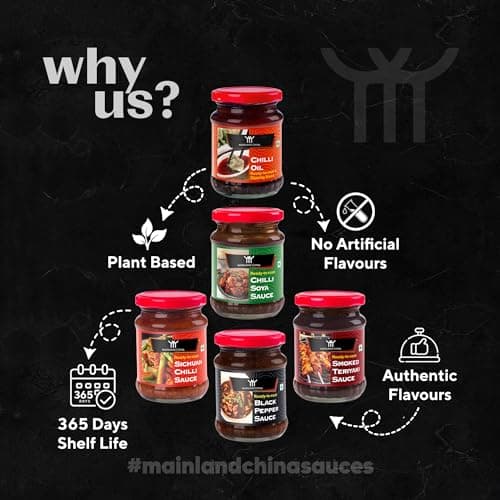 Mainland China Hot & Spicy Chilli Soya Sauce 225g | Ready to Cook, Plant Based with No Artificial Flavours | Perfect for Restaurant Style Meals, Stir Fry, Sautéing & Chinese Cuisine — image 4
