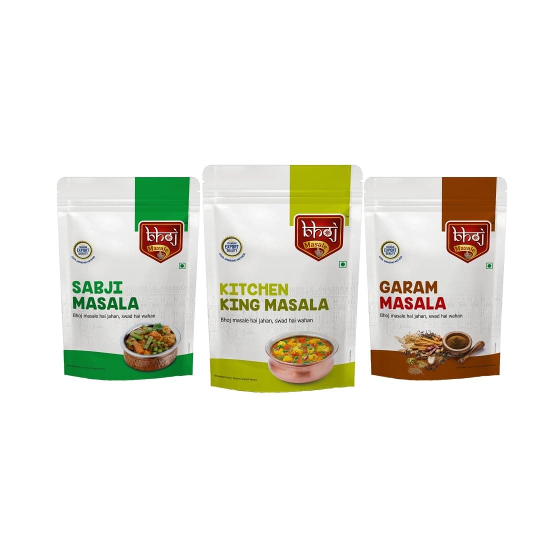 Bhoj Masale Sabji, Kitchen King And Garam Masala Powder Combo Pack 200GM Each | Aromatic Spice for Flavorful Indian Cooking | For Flavorful Cooking | No Artificial Flavor Added. No colour, no preservatives, no Onion & No Garlic ( Jain Friendly) — image 2