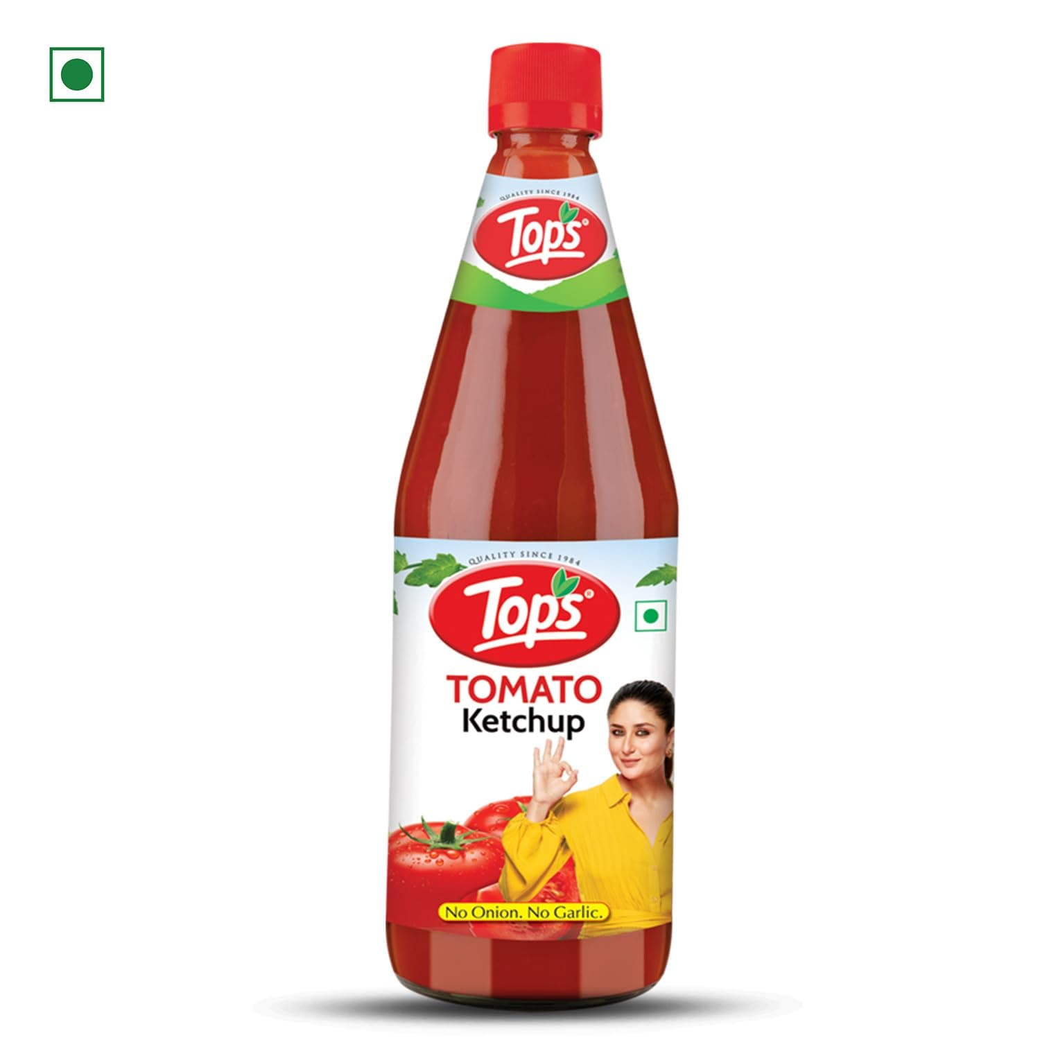 TOPS Tomato Ketchup No Onion No Garlic - 1 Kg Glass Bottle | Made with the goodness of juicy hand-picked Tomatoes | No Added Colour & Flavour — image 2