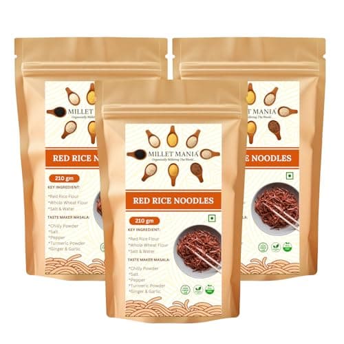 Millet Mania Red Rice Millet Noodles | Healthy And Delicious | Vegan | Indian Origin (Pack of 1) — image 8