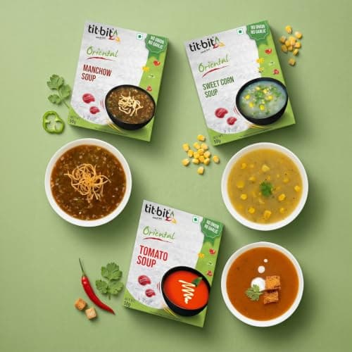 Tit-Bit Veg Manchow Soup Pack of 5 (250g), Hot and Spicey Chinese Soup, No Onion No Garlic Ready-to-eat Manchow Soup Packets for Easy Preparation — image 8