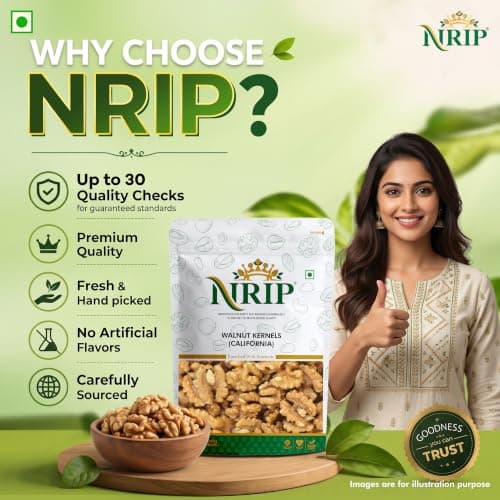 NRIP Premium Walnut Kernels California 200g (Pack of 1) | Walnuts without Shell | Akhrot Giri | Dry Fruits, Healthy Snacks | Natural Walnut Kernels | Rich in Protein, Iron & Source of Omega-3 — image 4