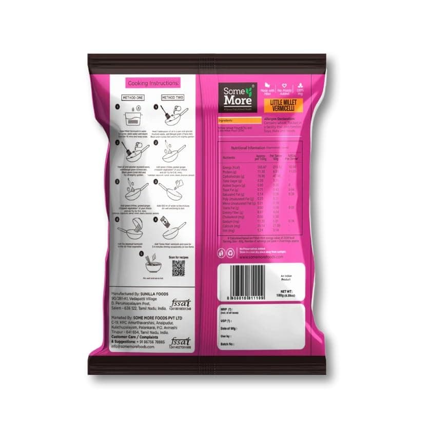 SOME MORE ﻿Little Millet Sevai 180g | Instant Millet Sevai | Traditional Grain Food | Quick Cook Pack | Healthy Millets Meal | Easy Preparation Mix | Kitchen Use Food Pack — image 5