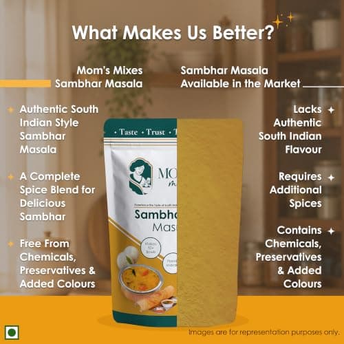 Mom's Mixes Sambhar Masala | Premix Masala | No Onion & Garlic | 100g — image 5