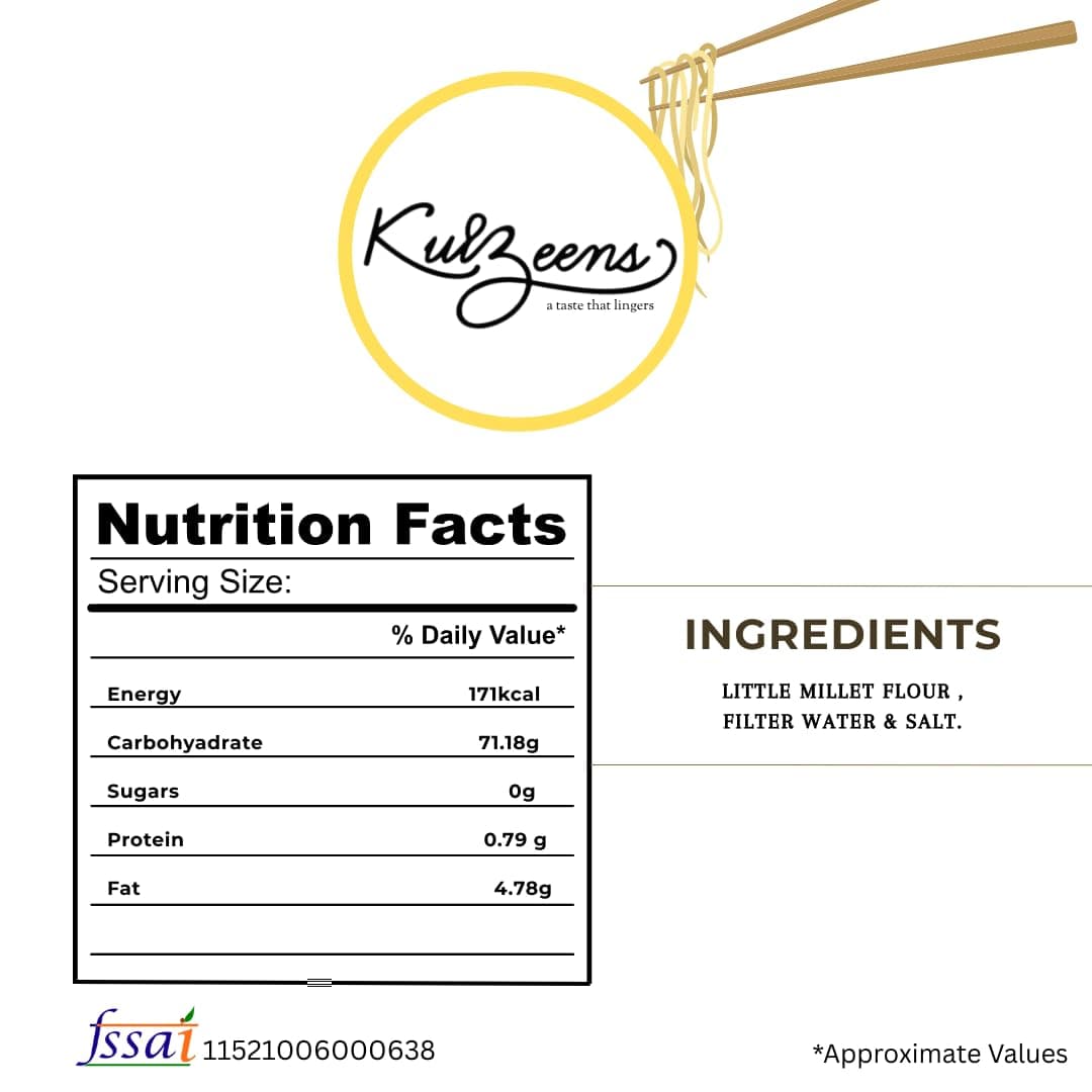 Millet Me by Kuizeens Little Millet Noodle - 220G (Pack of 1) | Traditional Indian Millets | Protein-Rich | Easy-to-Make | Fresh & Flavourfull | No MSG |No Preservatives|Vegan & Wholesome|Ready in Minutes | Jain | No Onion & Garlic — image 2