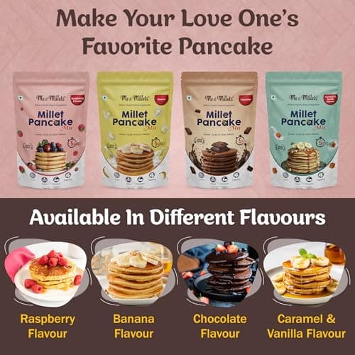 ME & MILLETS Chocolate Flavor Millet Pancake Mix (150g X 2) Sweetness Of Jaggery, No Maida, No Wheat, No Preservatives, Vegetarian, Eggless, Healthy Breakfast for Family (Jain Friendly) — image 5