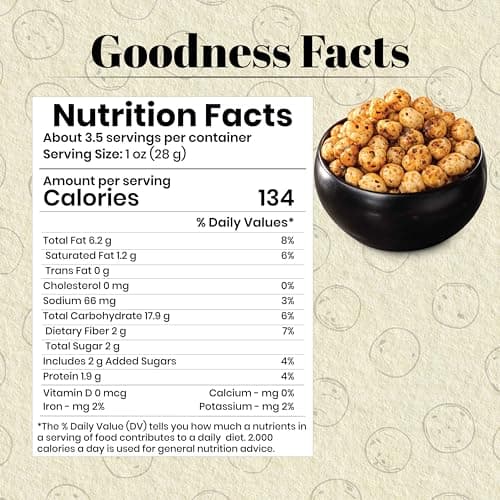 The Foxnut Factory Cheese Roasted Makhana 100g (3.53oz) – Crunchy and Tasty Fox Nuts (Lotus Seeds), Ready-to-Eat, Gluten-Free Vegetarian, Plant Based, Not Fried Healthy travel friendly Snack Brand: The Foxnut Factory — image 4