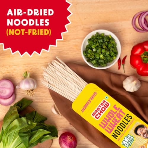 MasterChow Healthy Whole Wheat Noodles- Pack of 2 | 100% Atta | No Maida, Not Fried | Serves 10 Meals - 600gms — image 6