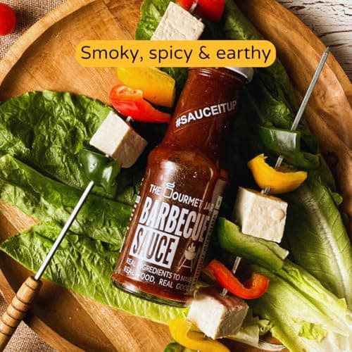 The Gourmet Jar Barbecue Sauce 225g| 100% Natural, No Preservatives, No Artificial Colors, No Artificial Flavouring agent | No Refined Sugar| Gluten-free| Bbq sauce| Umami, Smoky & Spicy| Perfect for your meats and grilled veggies| Pack of 1 — image 2
