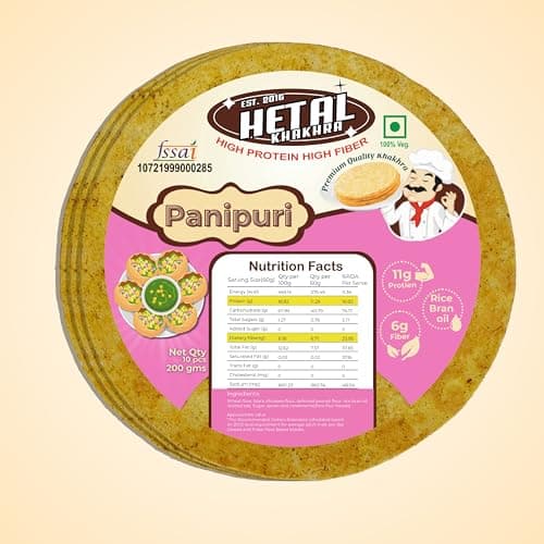 Panupuri Khakhra | JAIN | Crispy | Ready To Eat | High Protein High Fiber| No Palm Oil | 200g Vacuum Pack Of 2 — image 6