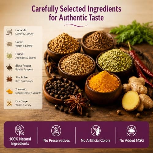 Shasha Pav Bhaji Masala 100g - Spice Mix for Authentic Pav Bhaji - No Onion or Garlic - From the House of Pansari — image 3