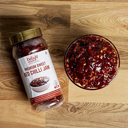 Delight Foods Rajasthani Premium Sweet Red Chilli Jam 300g | Hot & Sweet Chilli Spread | Spicy & Tangy Dip Sauce | No Onion No Garlic — image 4